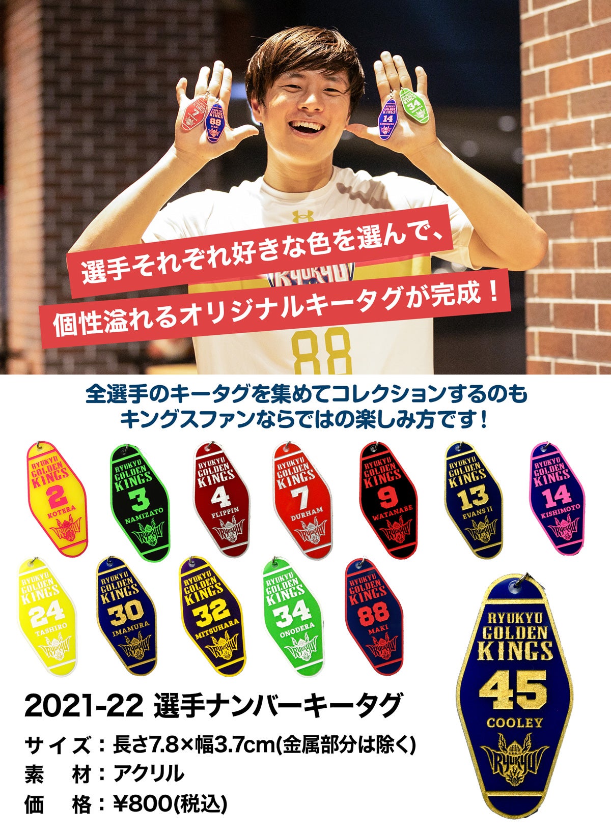 選手グッズ第3弾「選手ナンバートートバッグ」を販売！ | 琉球